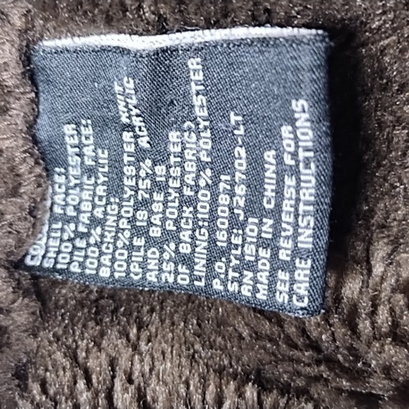 Vintage Jones New York women's jacket hooded faux suede brown Size: L - Picture 6 of 10